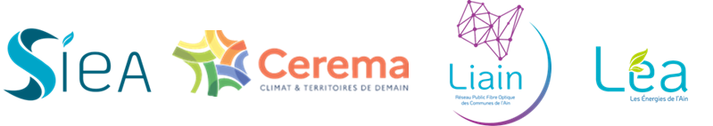 Logos du SIEA, du Cerema, de Liain, de Lea