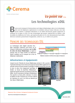 Fiche le point sur ... les technologies xDSL