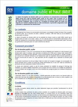 Fiche le point sur ... domaine public et haut débit