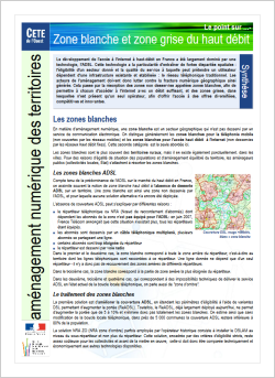 Fiche le point sur ... zone blanche et zone grise du haut débit